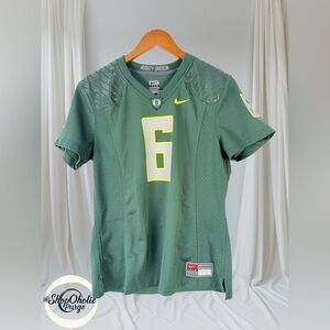Nike Women's Green Jersey with Yellow Number